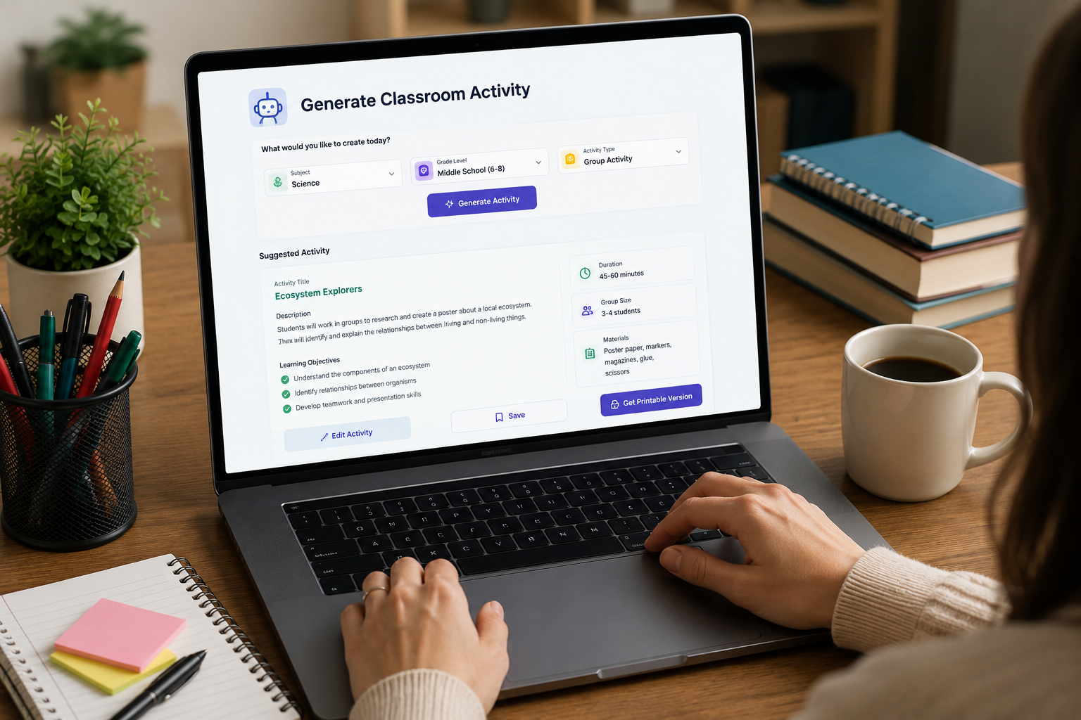 AI Classroom Activities feature illustration