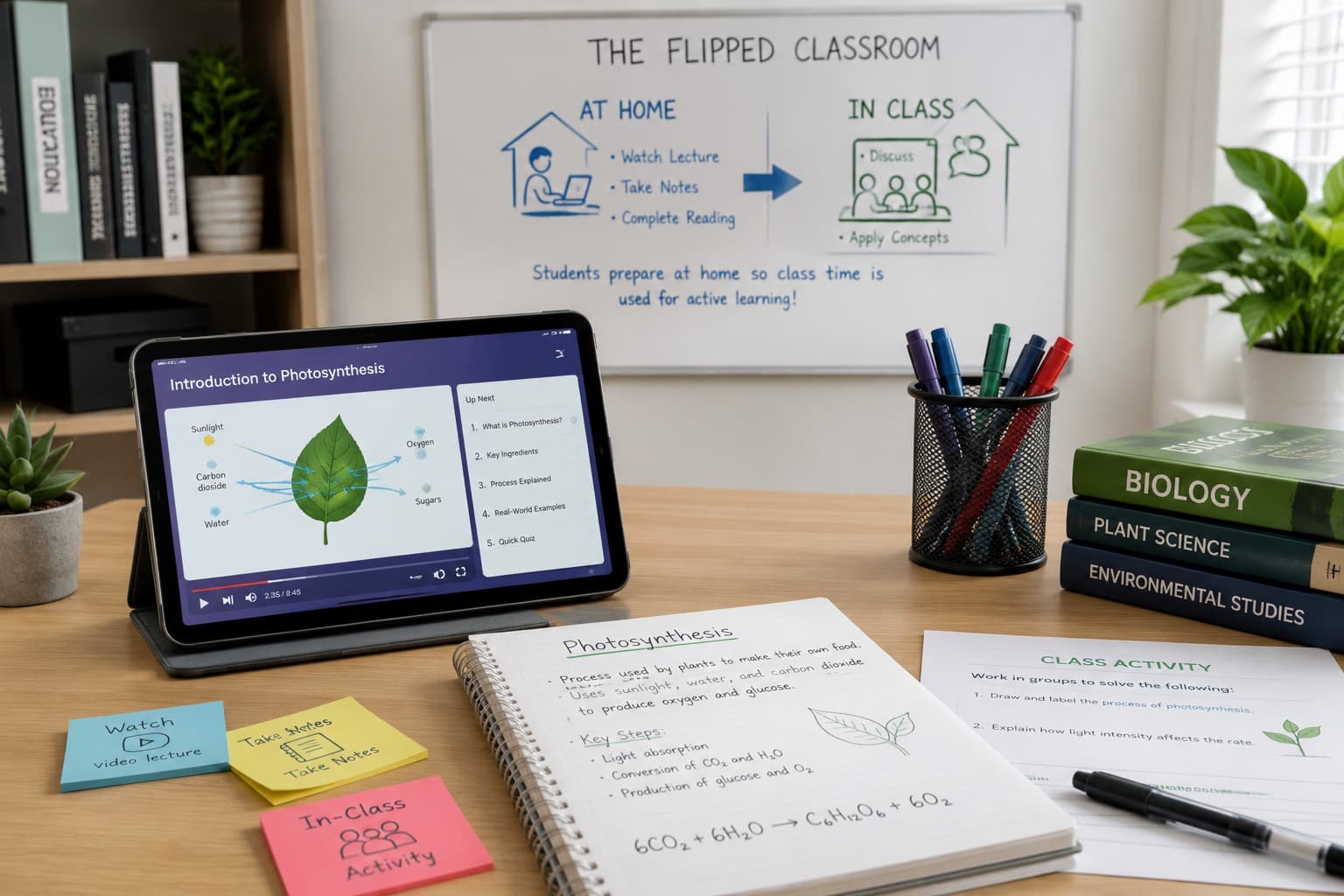 Flipped Classroom teaching method illustration
